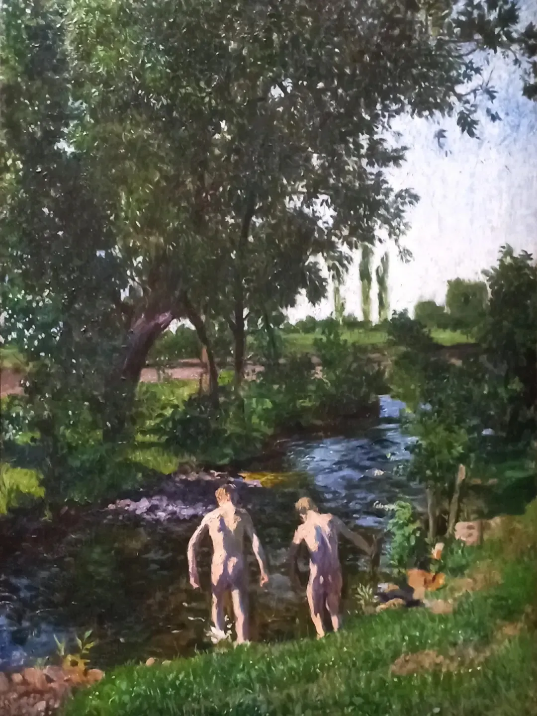 Jeunes garçons se baignant, Károly Ferenczy, 1902
