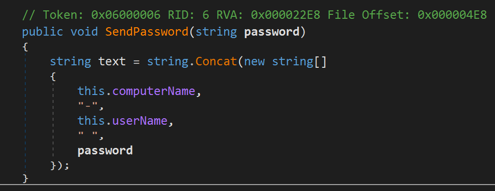 dnSpy Send Password