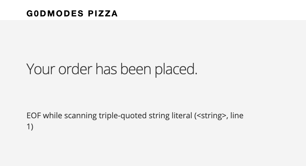 Order Page